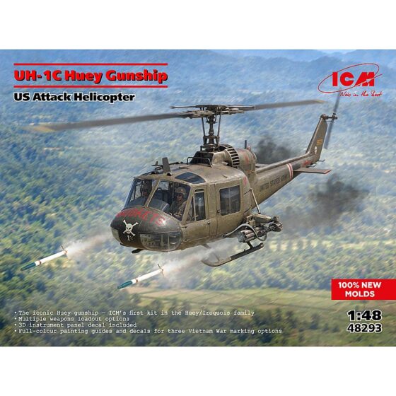 ICM UH-1C Huey Gunship U.S. Attack Helicopter 1/48 48293