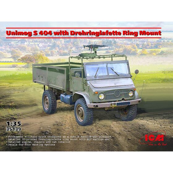 ICM Unimog S 404 with Drehringlafette Ring Mount 1/35 35139