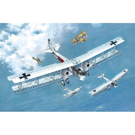 Roden German Air Force Gotha G.IV WWI Bomber Aircraft 1/72 011