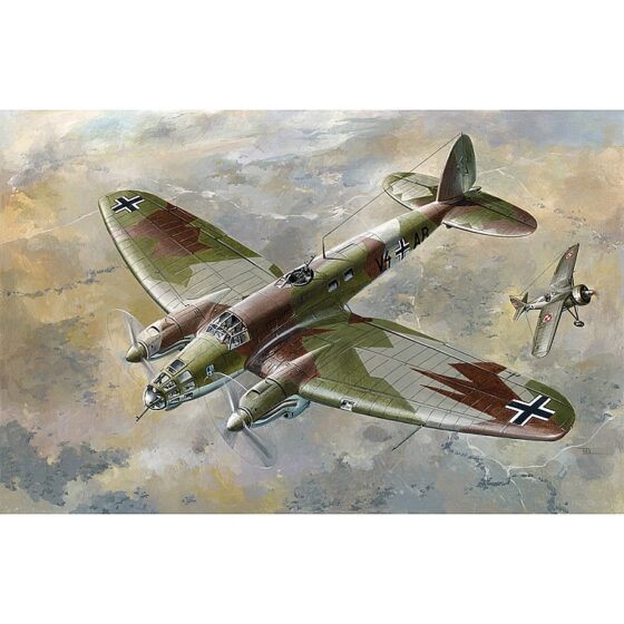 Roden German Air Force Heinkel He 111E Bomber Aircraft 1/72 027