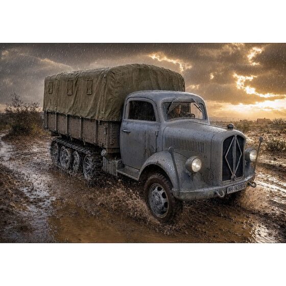 Roden German Army Borgward B3000 Maultier Half-Track Truck 1/72 742