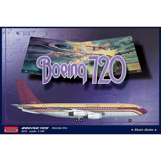 Roden US 1973 Boeing 720 'The Starship' Deep Purple Private Aircraft 1/144 314